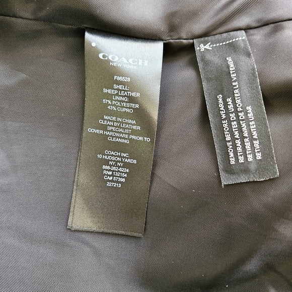 Coach Uptown Racer Leather Jacket - Picture 12 of 13